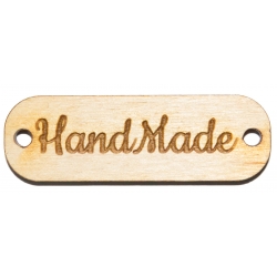 HandMade Hand Made Metka drewniana Duża 6szt A822