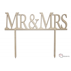 MR & MRS - cake topper 17cm A283